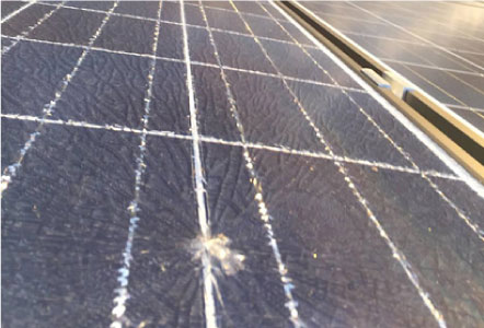 Damages in Solar Panel