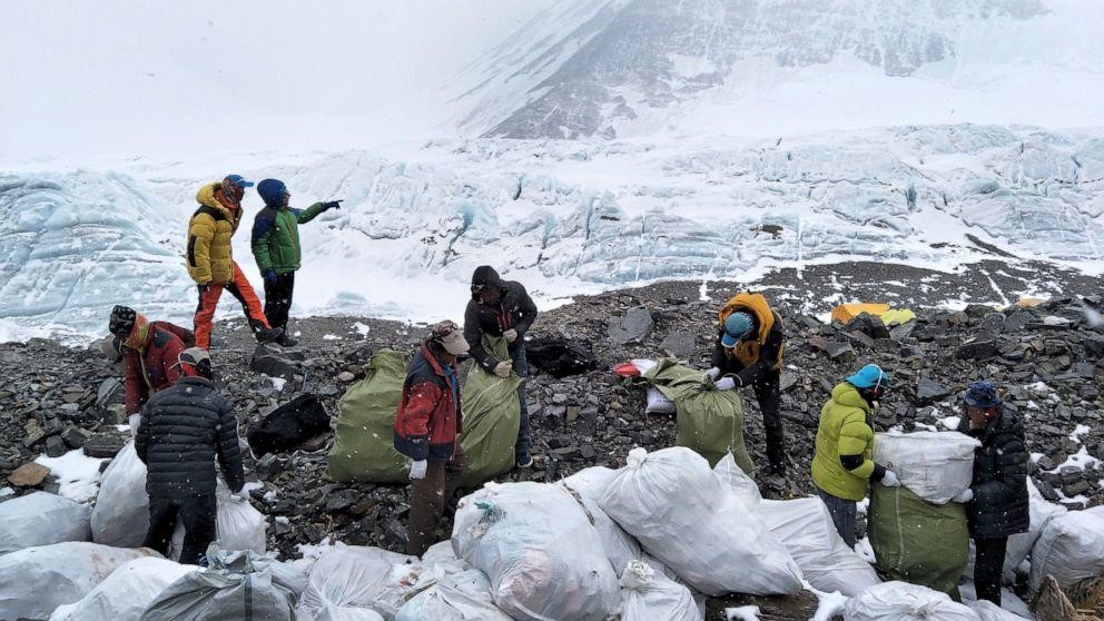 Garbage at Mount Everest.