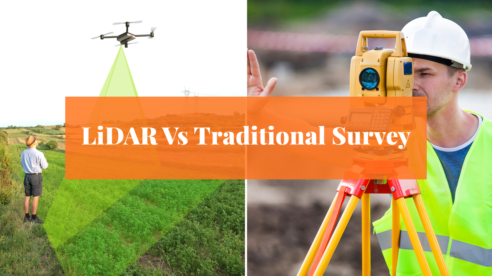 Drone Lidar Mapping and Man Surveying using traditional total station